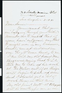 Franklin M. Garland, letter, 1921-03-18, to Hamlin Garland