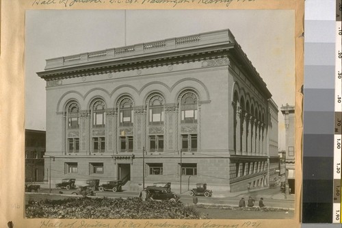 Hall of Justice. S.E. cor. Washington & Kearny, 1921