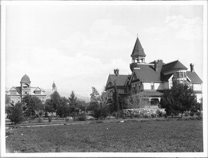 Exterior view of Pomona College, Claremont, 1907