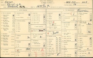 WPA household census for 1675 1/2 FEDERAL AVE, Los Angeles