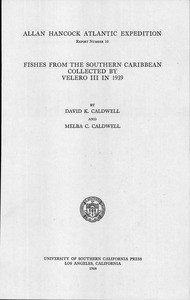 Fishes from the Southern Caribbean collected by Velero III in 1939