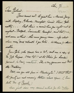 Henry Blake Fuller, letter, 1922-07-01, to Hamlin Garland