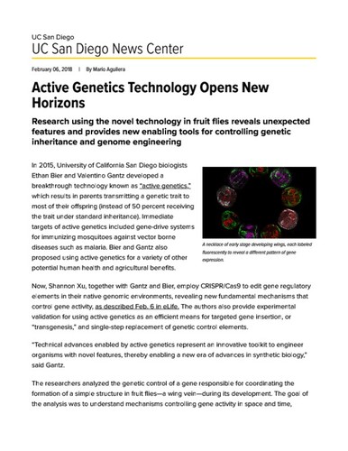 Active Genetics Technology Opens New Horizons