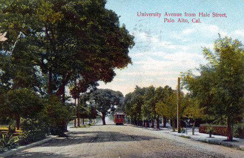 University Avenue from Hale Street, Palo Alto, California