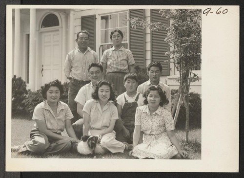 Members of the Shibuya family are pictured at their home before evacuation. The father and the mother were born in