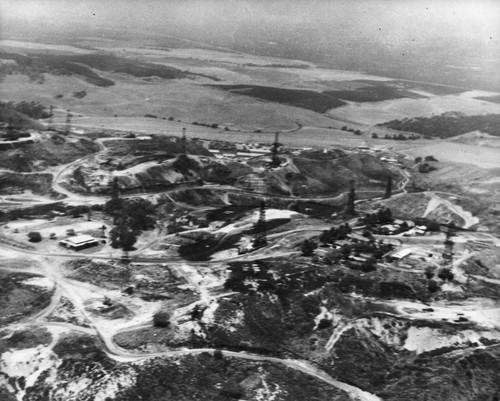 Aerial View of the Murphy Oil Co. Leased Oil Field, Orange County, California. [graphic]