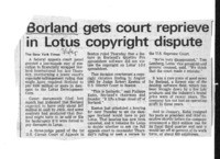 Borland gets court reprieve in Lotus copyright dispute