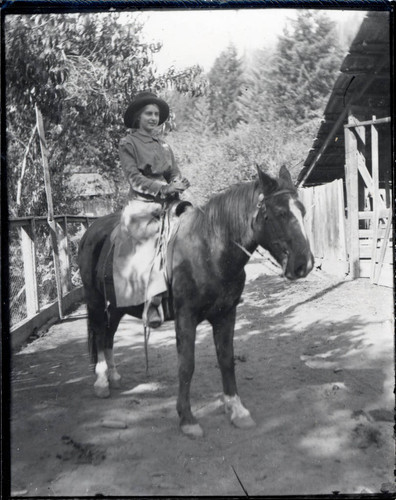 Woman Mounted on a Horse