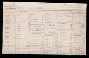 WPA household census for 1941 BELOIT, Los Angeles