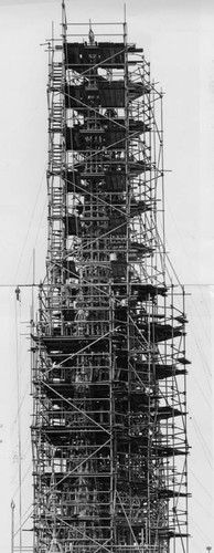 Watts Towers being worked on