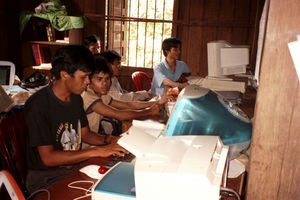 Computer Education ifor young people in Ratanakiri in 2001