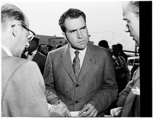 Vice President Nixon arrival, 1955