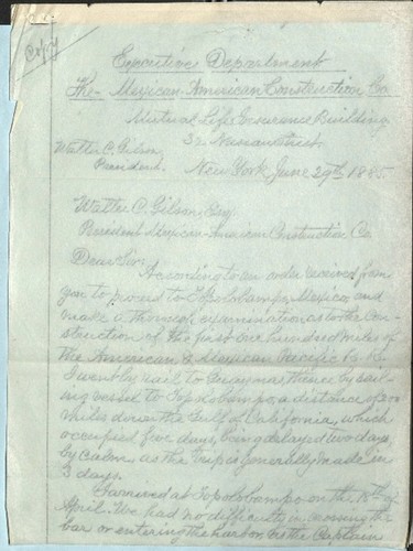 Handwritten letter from James Campbell to Walter C. Gilson, Esq