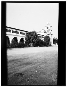 Exterior view of the San Luis Rey Mission, October 1935