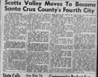 Scotts Valley Moves To Become Santa Cruz County's Fourth City
