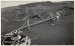 Airplane view of the Golden Gate Bridge, San Francisco