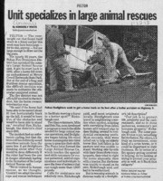 Unit specializes in large animal rescues