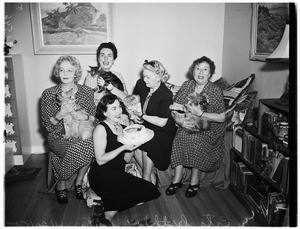 Cats birthday party, 1952