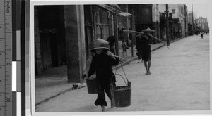 Main Street scene, Yeung Kong, China, ca. 1936
