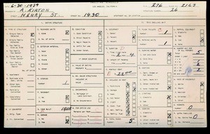 WPA household census for 1430 HENRY, Los Angeles