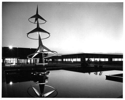 IBM San Jose Hydrogyro Sculpture with Reflective Pool and Building 25