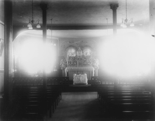 St. Catherine's Orphanage, Interior View of Chapel, Anaheim. [graphic]