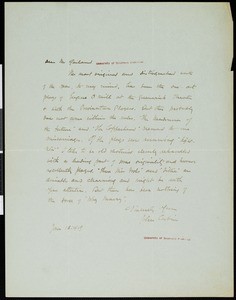 John Corbin, letter, 1919-01-06, to Hamlin Garland