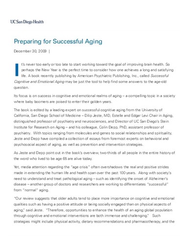 Preparing for Successful Aging
