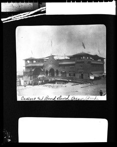Exterior view of the casino and band stand at Ocean Park in Santa Monica, 1900-1920