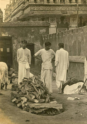 Funeral Ghat near the Ganges, India