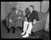 Governor James Rolph and Mayor Frank Shaw, Los Angeles, ca. 1933