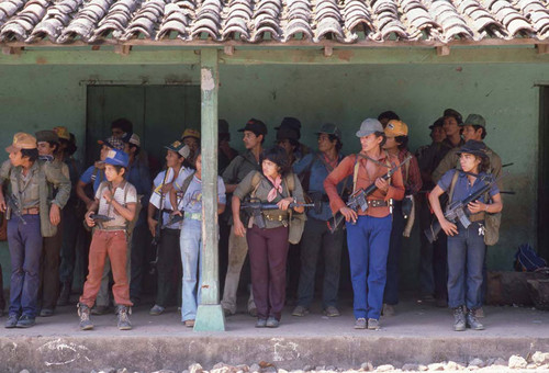 Guerrillas in occupied town, San Agustín, 1983