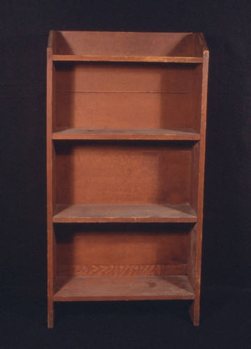 Mahogany-stained bookcase