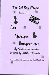 Del Rey Players playbill: Les Liaisons Dangereuses, 2005