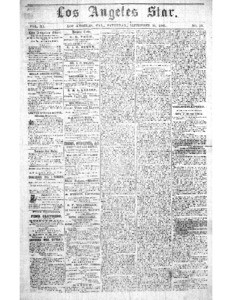 Los Angeles Star, vol. 11, no. 20, September 21, 1861