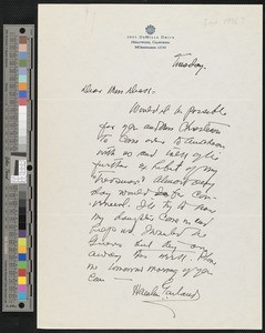 Hamlin Garland, letter, 1936-09, to Miss Christian R. Dick