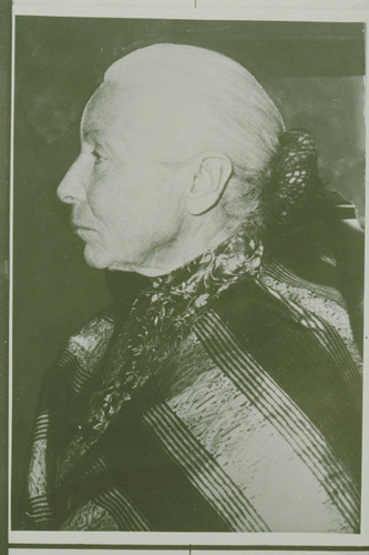 Portrait of Marta Feuchtwanger, wife of writer Lion Feuchtwanger (lived in California during World War II at Villa Aurora in Pacific Palisades)