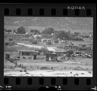 Mexican squatters' shacks in Russian community in Guadalupe, Mexico, 1966