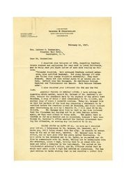 Letter from J. C. Humphreys to Isidore B. Dockweiler, February 14, 1917
