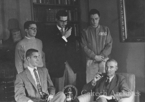 J. Robert Oppenheimer with students