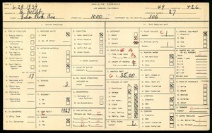 WPA household census for 1000 ECHO PARK AVE, Los Angeles