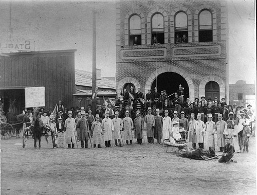 City Hall and Fire House, Tulare, Calif., 1890s