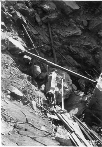 Excavation for anchor number 15, Balch penstock