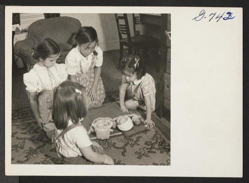 After school the Shimomura children usually play with Mollie and Bonnie Ritchie, sometimes with the new kittens and Irish settler