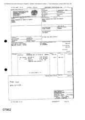 [Invoice from Gallaher International Limited from Atteshlis Bonded Stores Ltd for Gold Arrow FF Cigarettes]