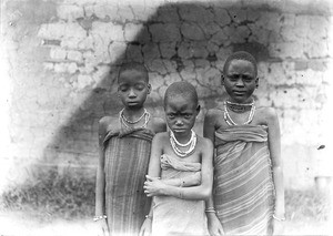 Three African little girls, Tanzania, ca.1893-1920