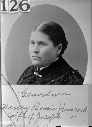 Nancy A. (Bemis) Hancock, June 14, 1824 - June 16, 1908