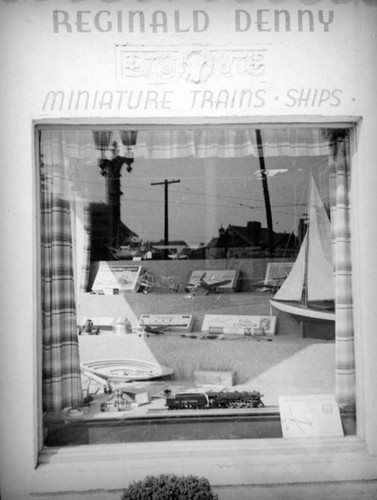 Reginald Denny's Model Shop window display