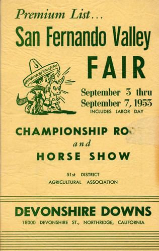 Program of the San Fernando Valley Fair, 1953