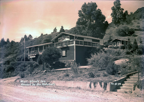 The Muir Woods Inn, 1946 [postcard negative]